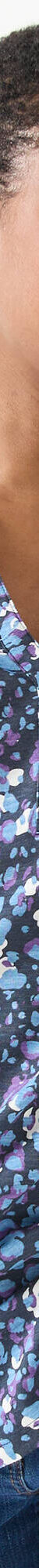 Tuniek met knoopkraag en dierenhuidprint (marine / ecru) Tuniek met knoopkraag en dierenhuidprint (marine / ecru)